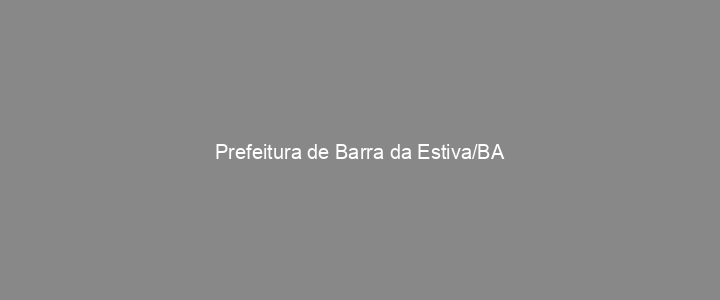 Provas Anteriores Prefeitura de Barra da Estiva/BA